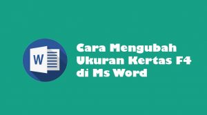 Ukuran Kertas F4