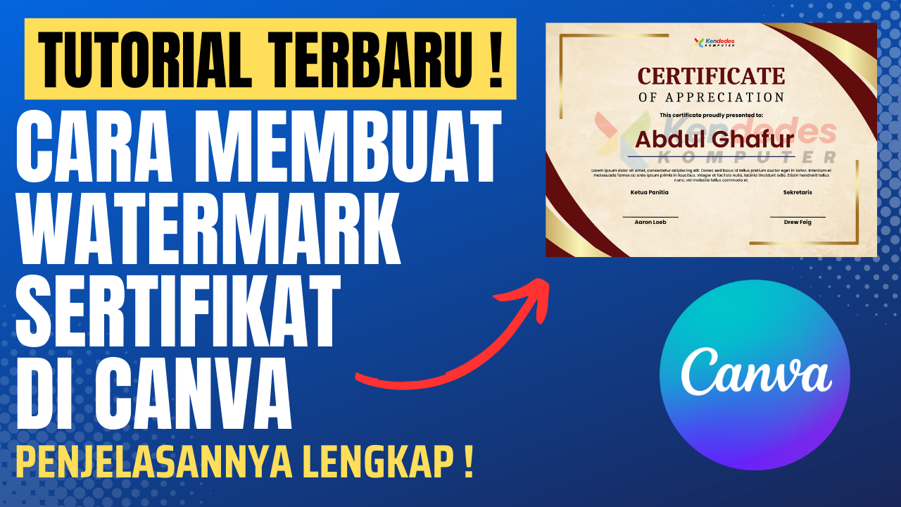 Cara Membuat Watermark Sertifikat Di Canva